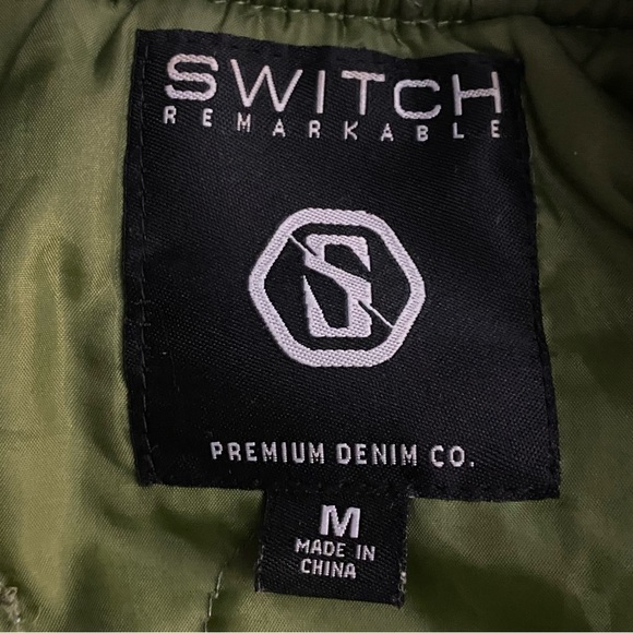 Vintage SWITCH REMARKABLE ZIP UP BOMBER JACKET MONEY DESIGN Unisex M - Picture 7 of 9